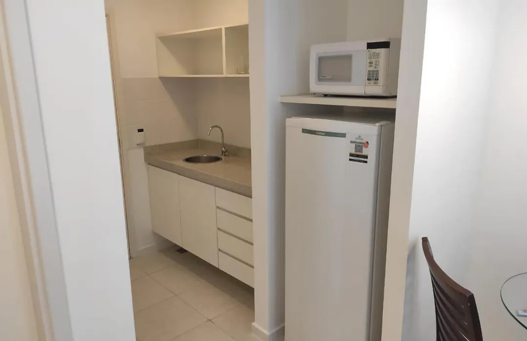 Flat Hotel Fusion Com Varanda & Garagem A219-1