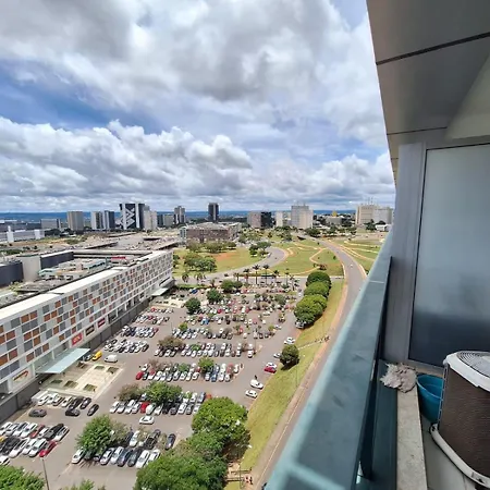 Hotel Vision Hplus, Flat Moderno E Completo Com Varanda, Brasilia-3