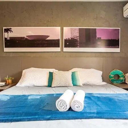 Flat Decoracao Nautica C/Vista Lago Paranoa-2