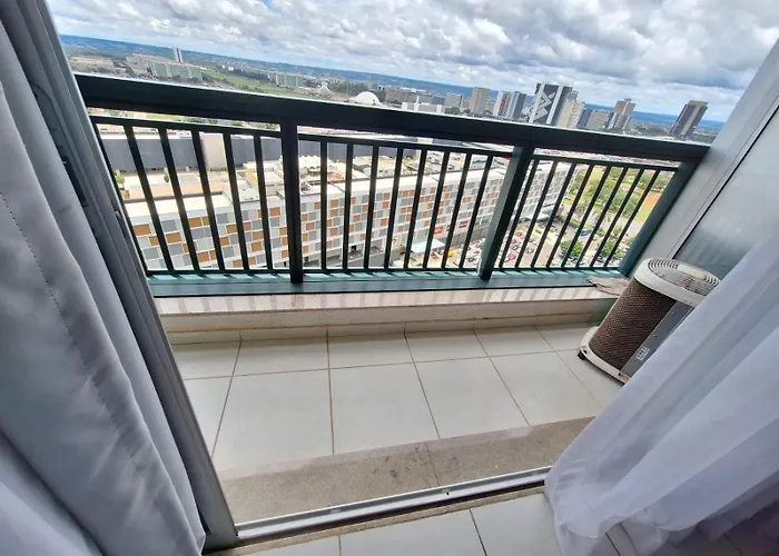 Hotel Vision Hplus, Flat Moderno E Completo Com Varanda, Brasilia