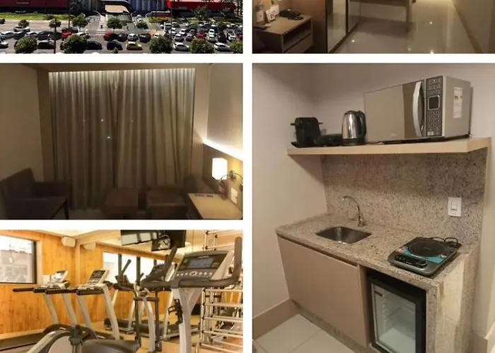 Flat Perfeito Em Frente Brasilia Shopping No Cullinan Hotel ,Apartamento Particular Sem Cafe Da Manha